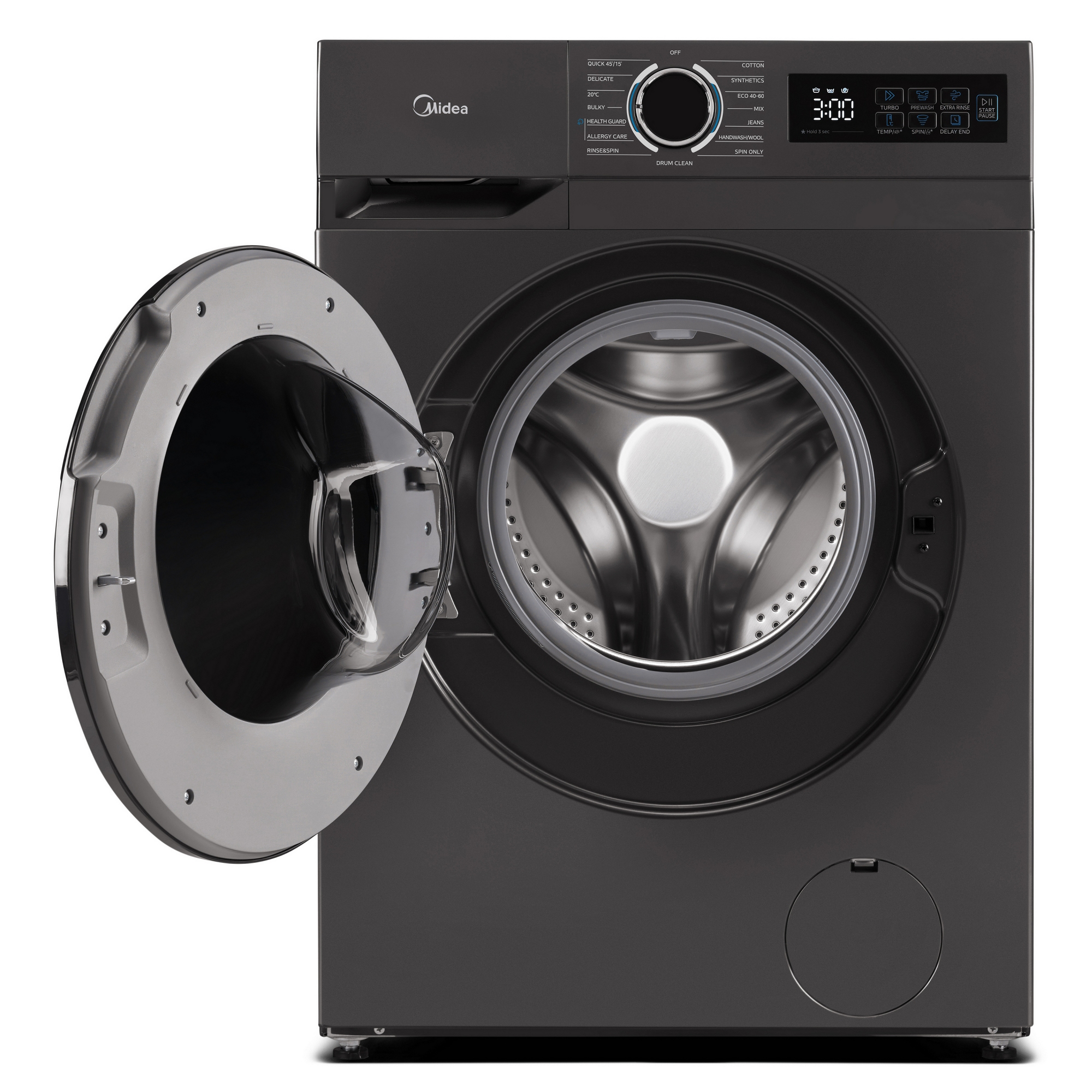 Midea 8kg Washing Machine 1400rpm MF110W80BA10TUK - Graphite Midea 8kg Washing Machine 1400rpm MF110W80BA10TUK - Graphite