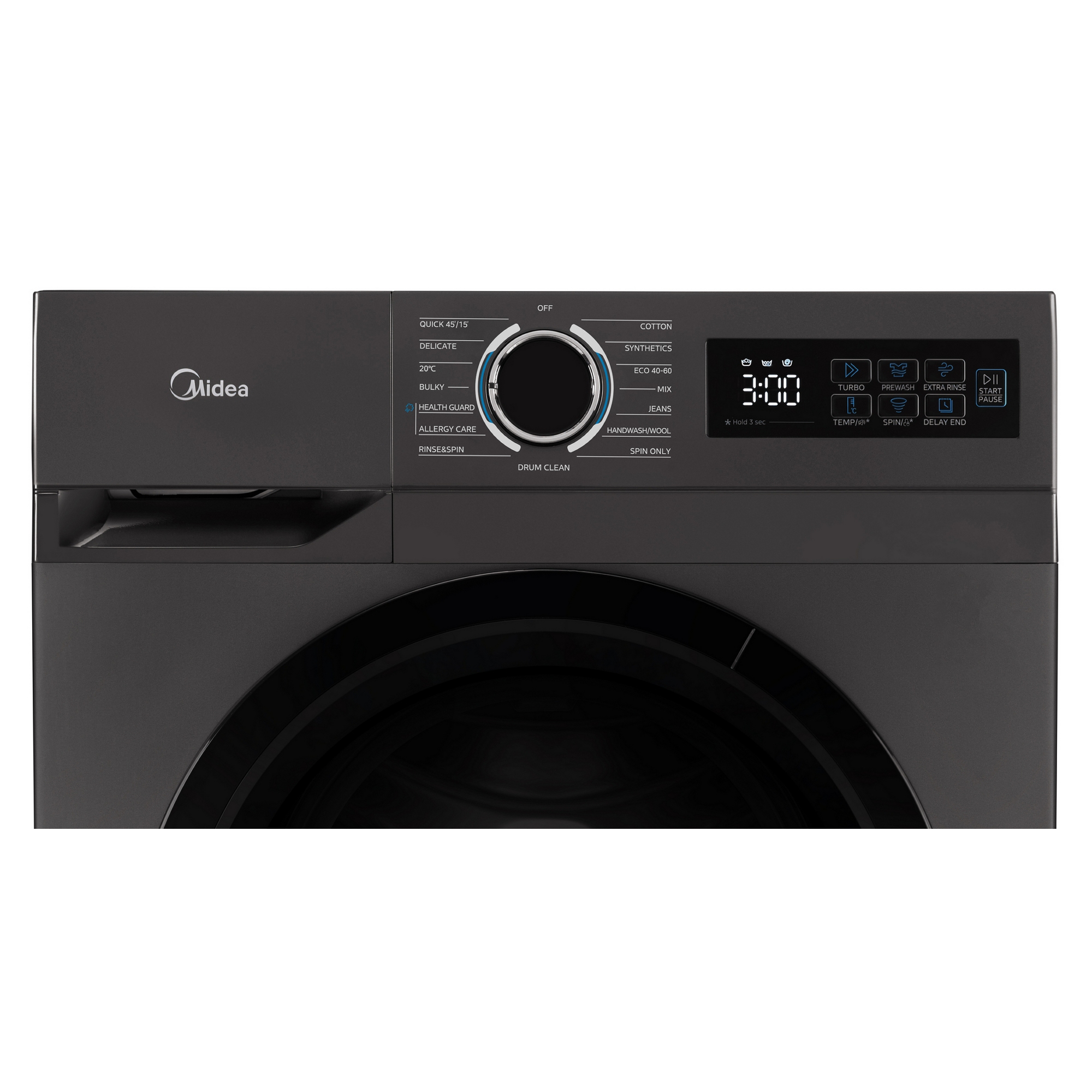 Midea 8kg Washing Machine 1400rpm MF110W80BA10TUK - Graphite Midea 8kg Washing Machine 1400rpm MF110W80BA10TUK - Graphite
