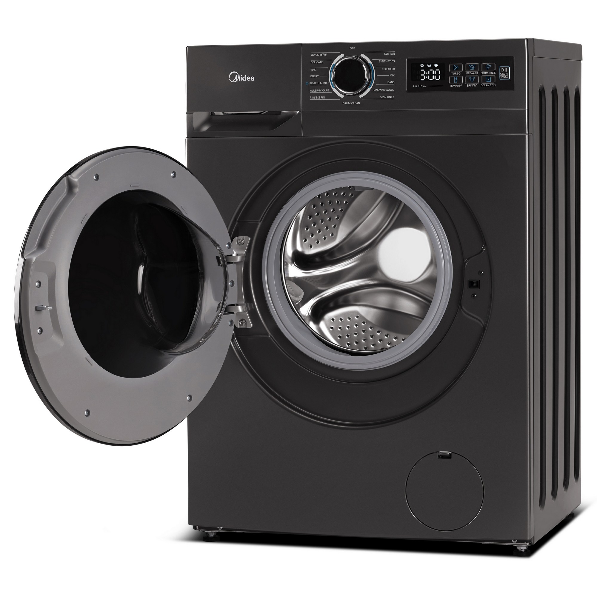Midea 8kg Washing Machine 1400rpm MF110W80BA10TUK - Graphite Midea 8kg Washing Machine 1400rpm MF110W80BA10TUK - Graphite