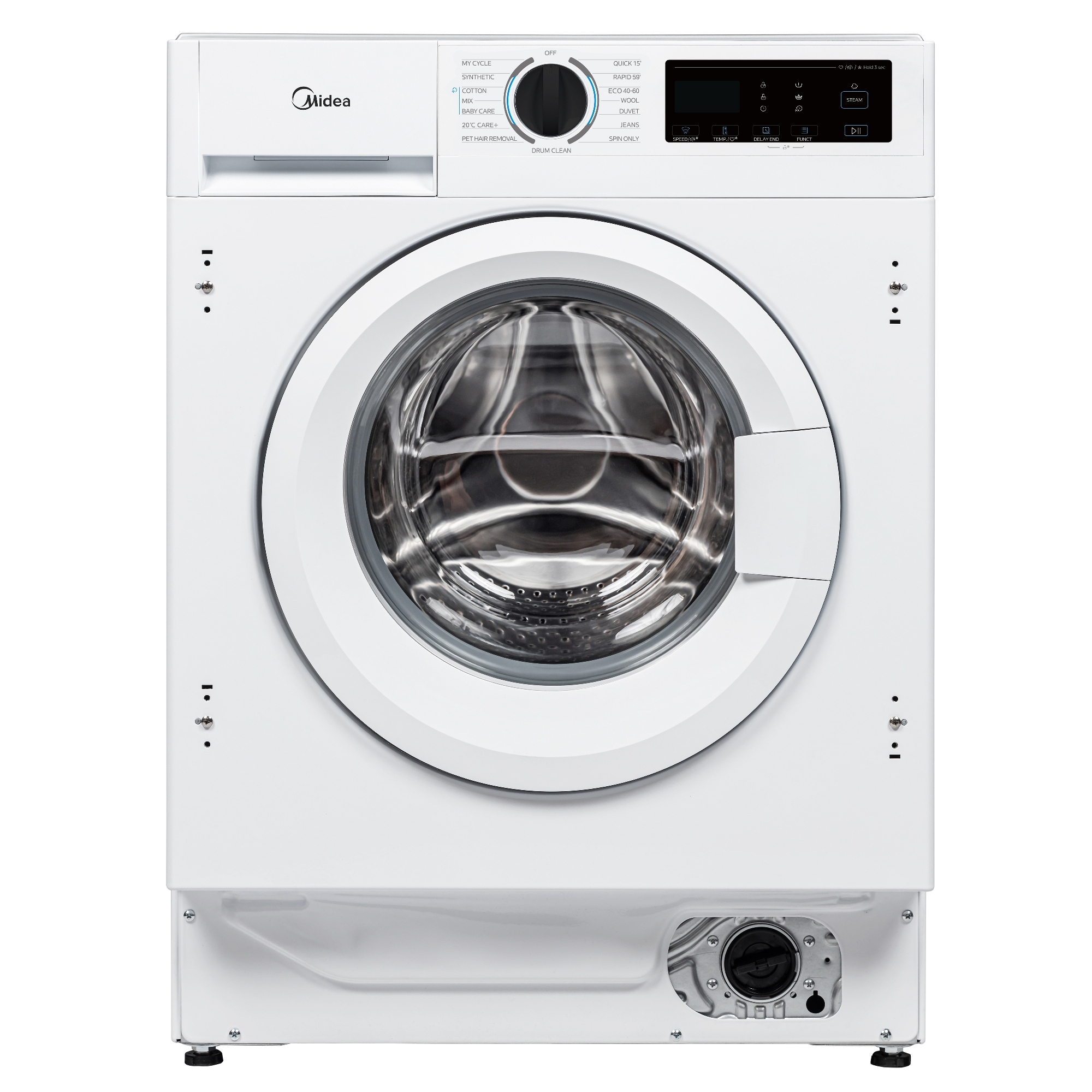 Midea 8kg Integrated Washing Machine 1400rpm MFA06W80BA10/W-UK