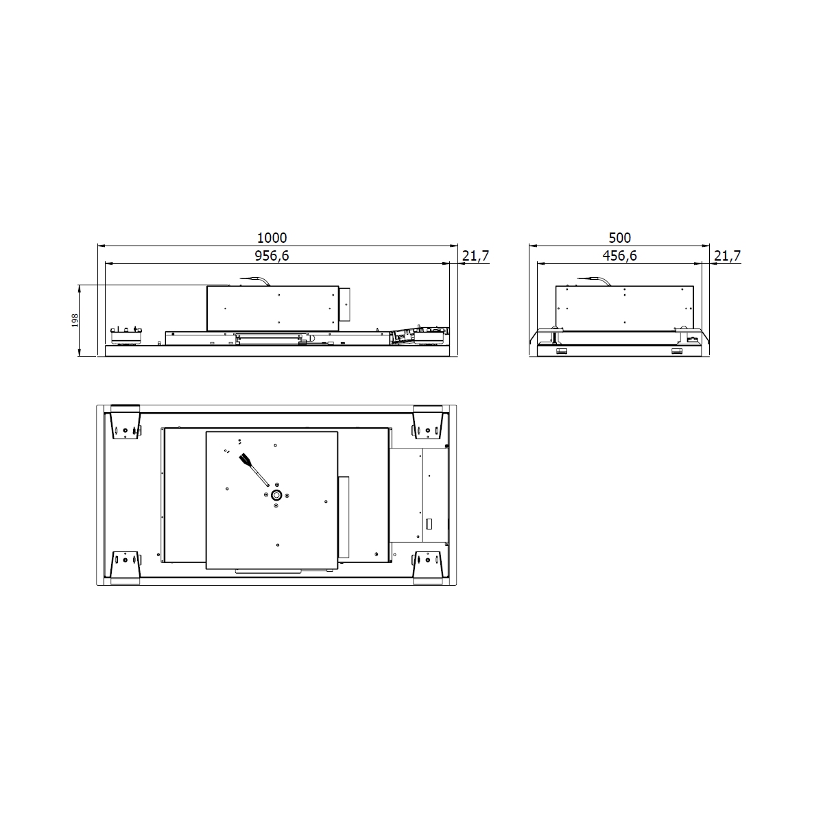 Miro NEBULA 100x50cm Ceiling Hood 275115 - Stainless Steel Miro NEBULA 100x50cm Ceiling Hood 275115 - Stainless Steel