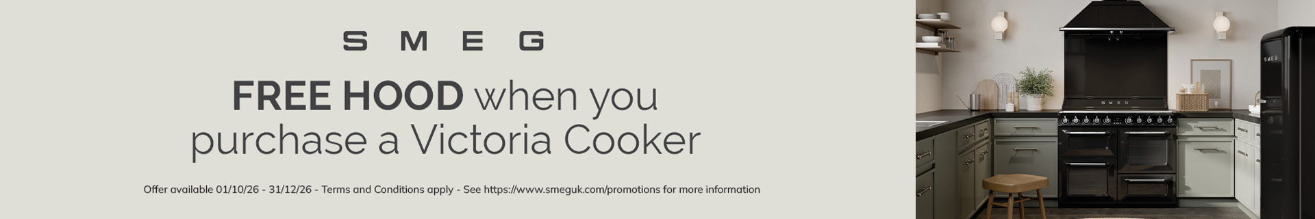 Smeg Free Hood With Cooker