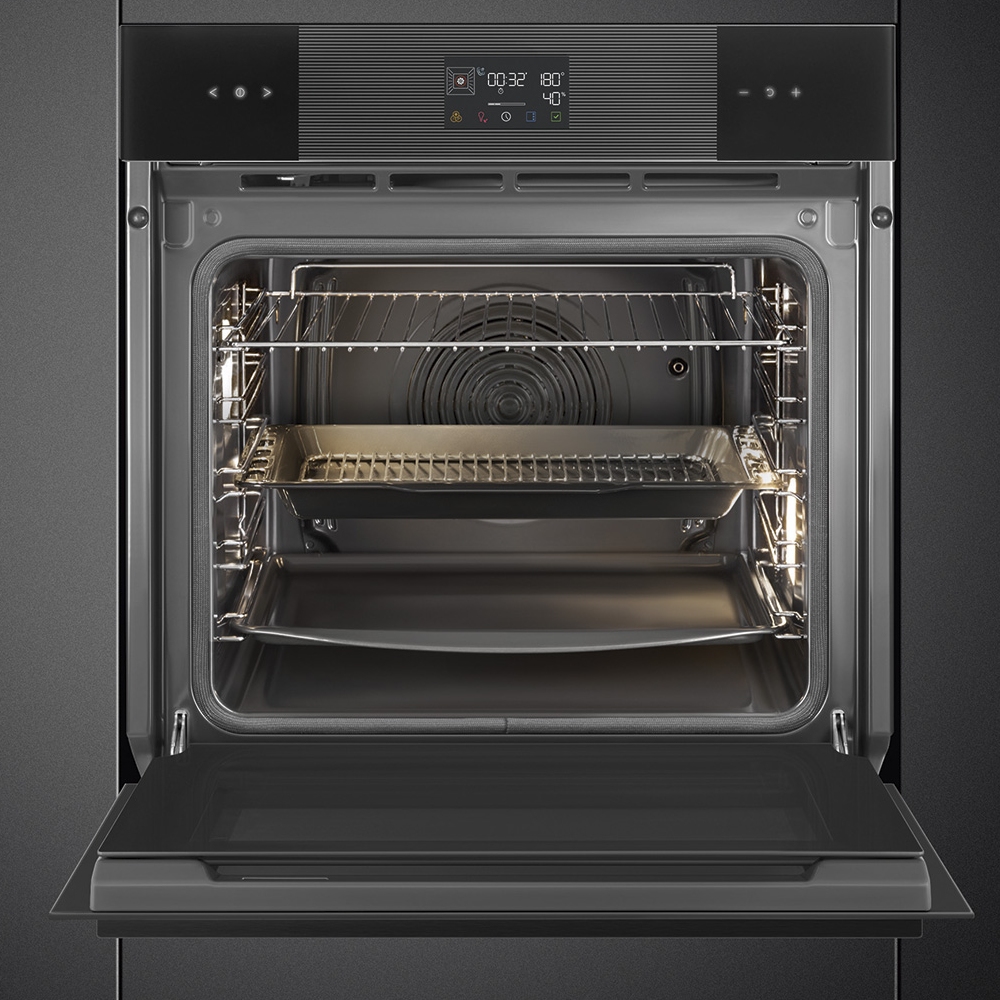 Smeg Linea Pyrolytic Multifunction Single Oven SOP6102TB3 - BLACK Smeg Linea Pyrolytic Multifunction Single Oven SOP6102TB3 - BLACK
