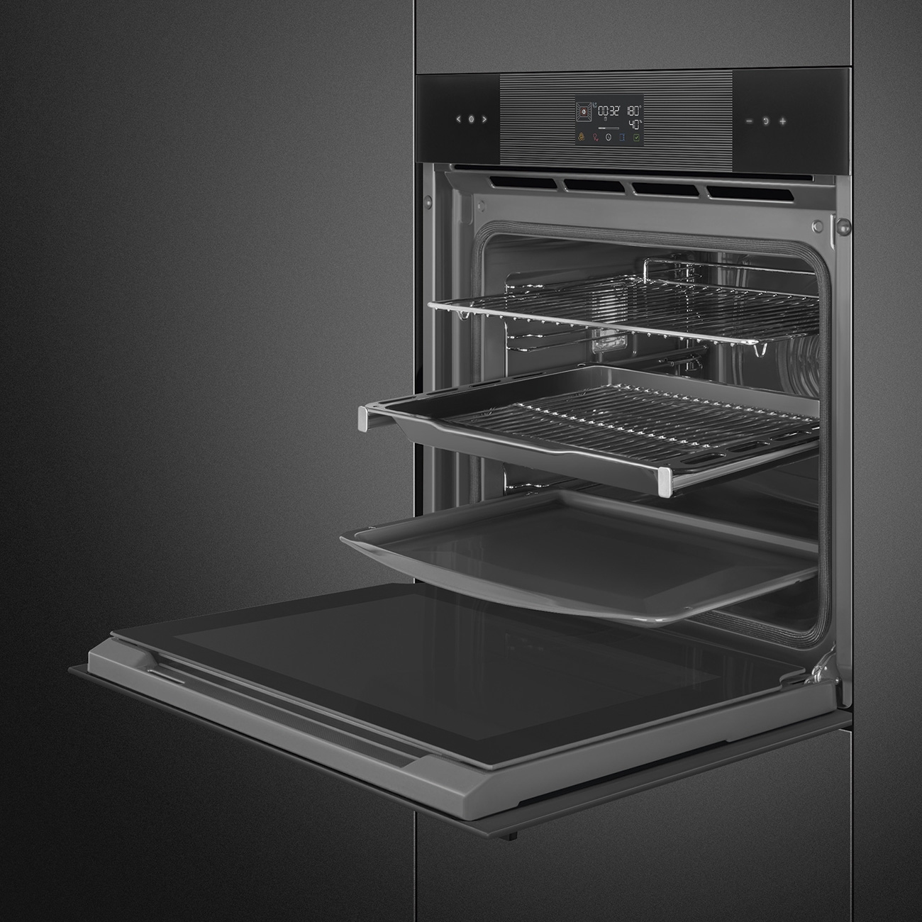 Smeg Linea Pyrolytic Multifunction Single Oven SOP6102TB3 - BLACK Smeg Linea Pyrolytic Multifunction Single Oven SOP6102TB3 - BLACK